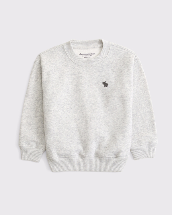 toddler essential icon crew, Light Gray view 1