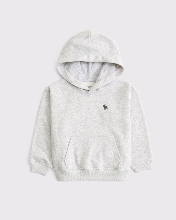 toddler essential icon hoodie, Light Gray view 1