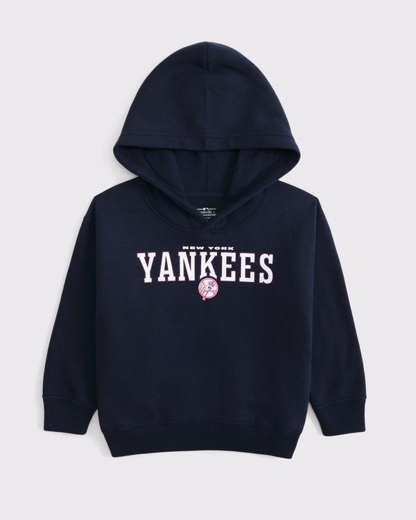 toddler new york yankees graphic popover hoodie, Deep Blue view 1