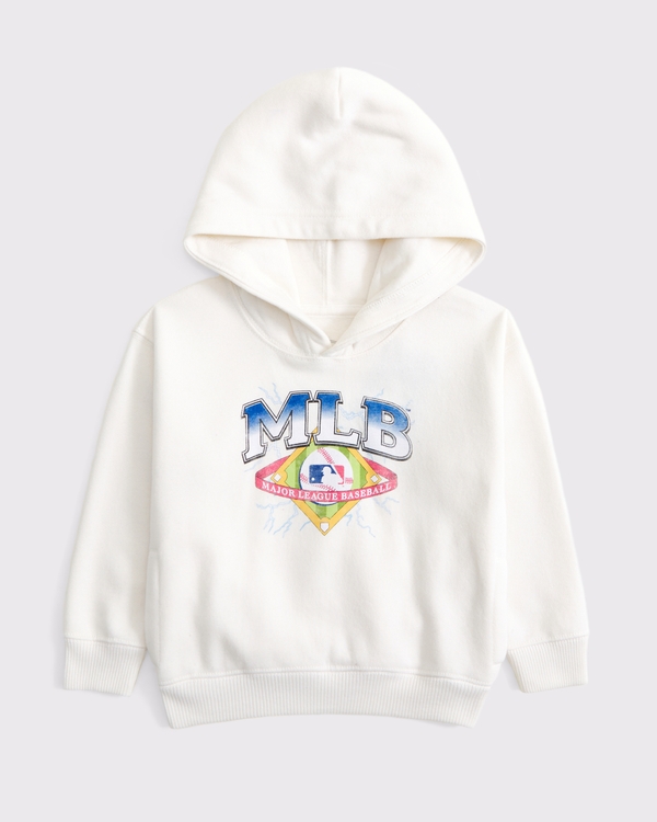 toddler mlb graphic popover hoodie, Cream view 1
