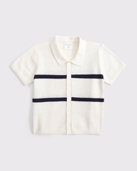 toddler button-through sweater polo
