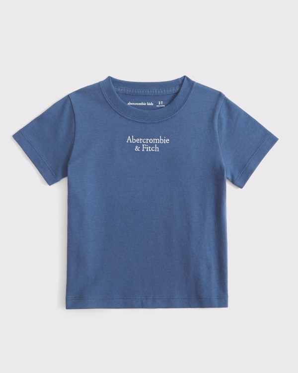 toddler essential logo crew tee, Blue view 1