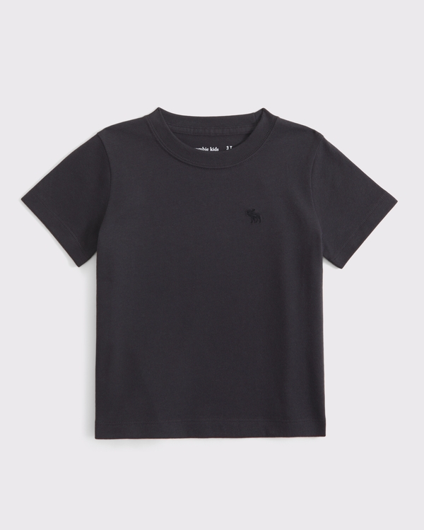 toddler essential icon crew tee, Black view 1