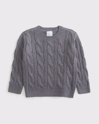 toddler cable-knit crew sweater