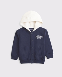 toddler hooded logo bomber jacket