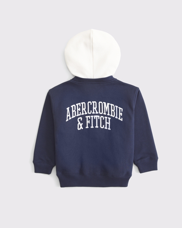 toddler hooded logo bomber jacket