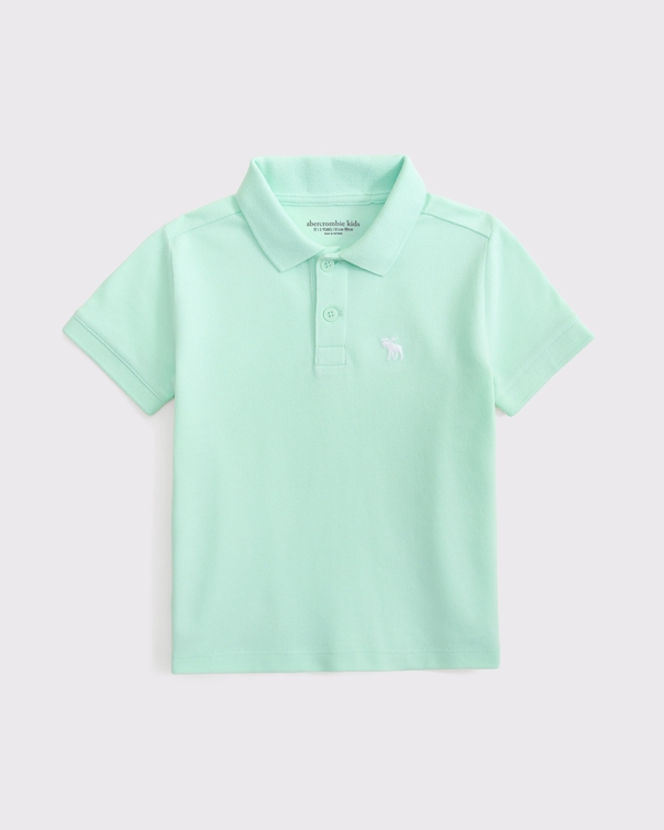 toddler icon pique polo, Mint Green view 1