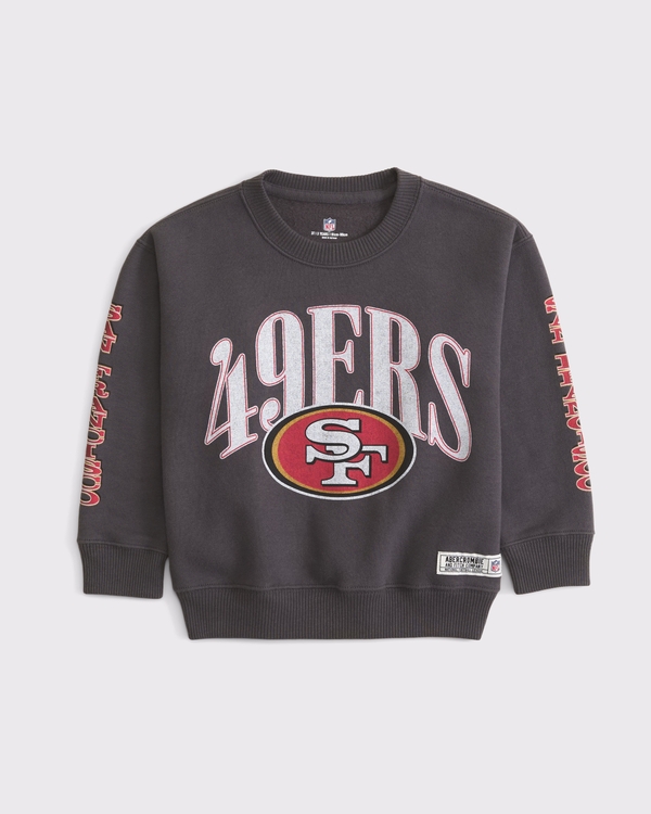 toddler san francisco 49ers crew sweatshirt, Dark Gray - 49ers view 1