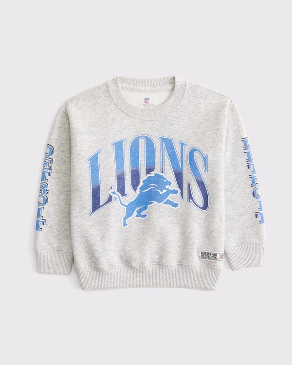 toddler detroit lions crew sweatshirt, Light Gray - Lions view 1