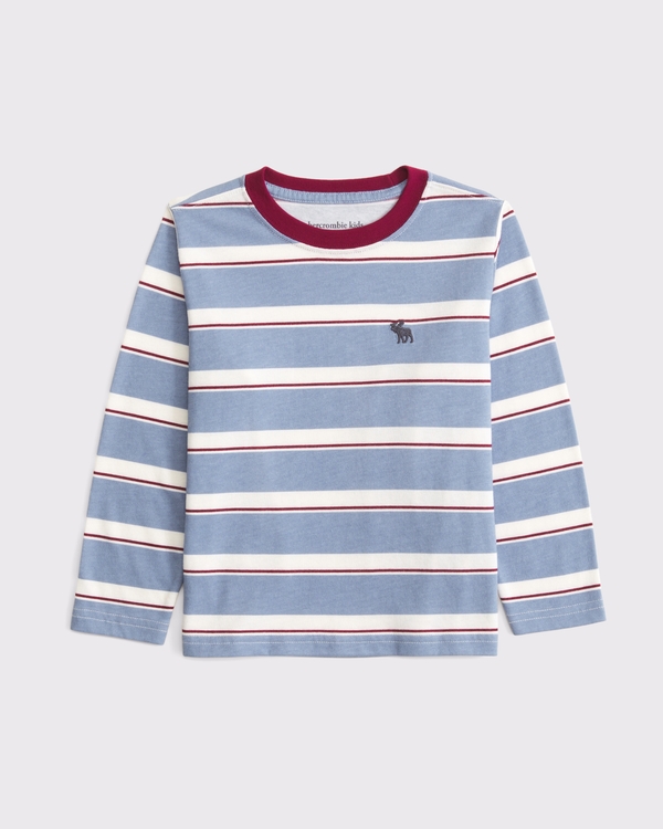 toddler essential icon long-sleeve tee, Blue Stripe view 2