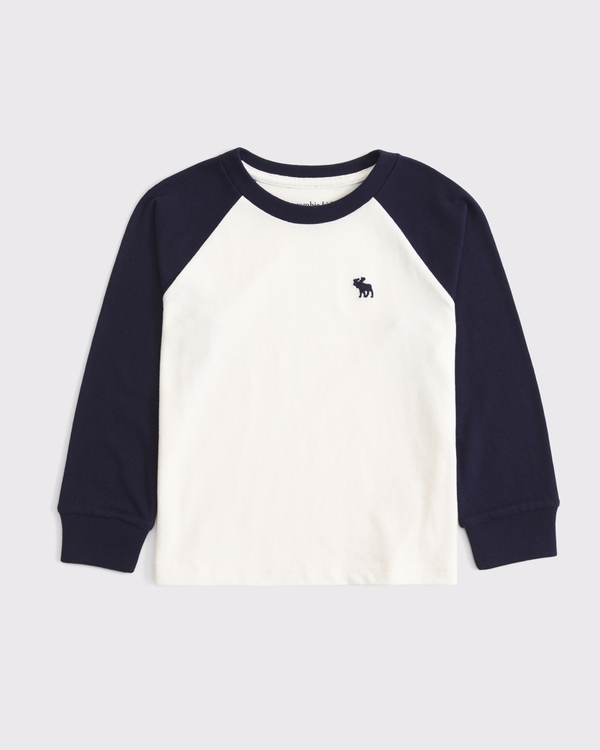 toddler essential icon long-sleeve tee, Cream view 1