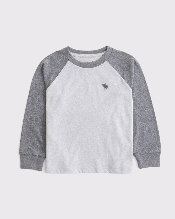 toddler essential icon long-sleeve tee, Gray view 1