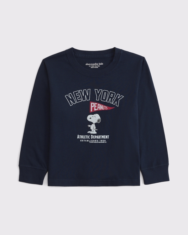 toddler snoopy graphic long-sleeve tee, Deep Blue view 1
