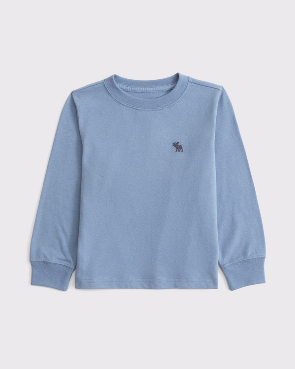 toddler essential icon long-sleeve tee, Slate Blue view 1