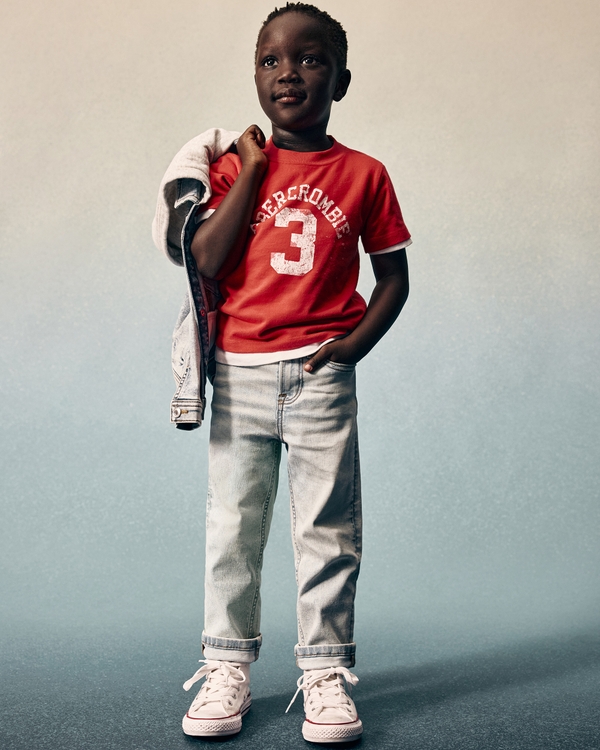 toddler logo graphic tee, Crimson view 1