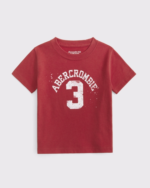 toddler logo graphic tee, Crimson view 1