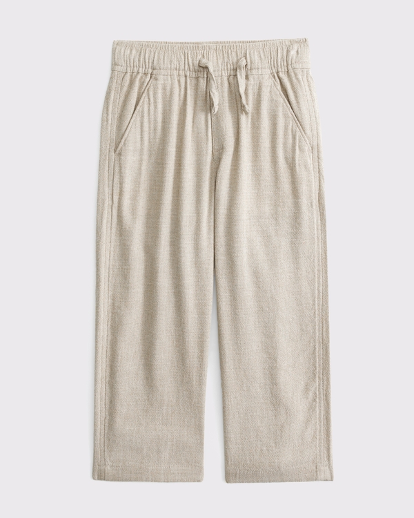 toddler textured pull-on pants, Oatmeal view 1