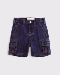 toddler baggy denim cargo shorts