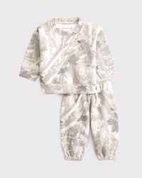 baby essential icon crew sweatshirt set