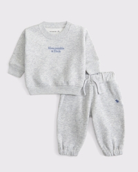 baby essential logo crew sweatshirt set