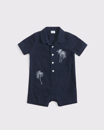 baby button-through romper