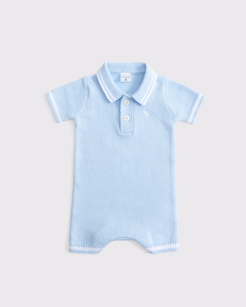 baby icon sweater polo romper