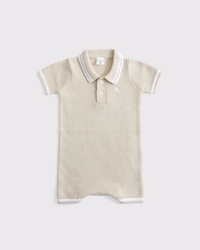 baby icon sweater polo romper