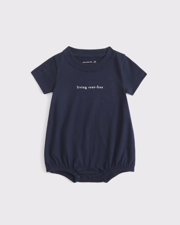baby graphic bubble romper, Sapphire view 1