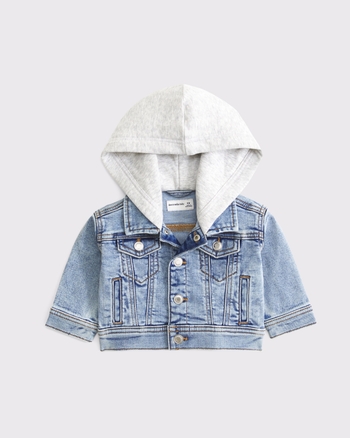baby hooded denim jacket
