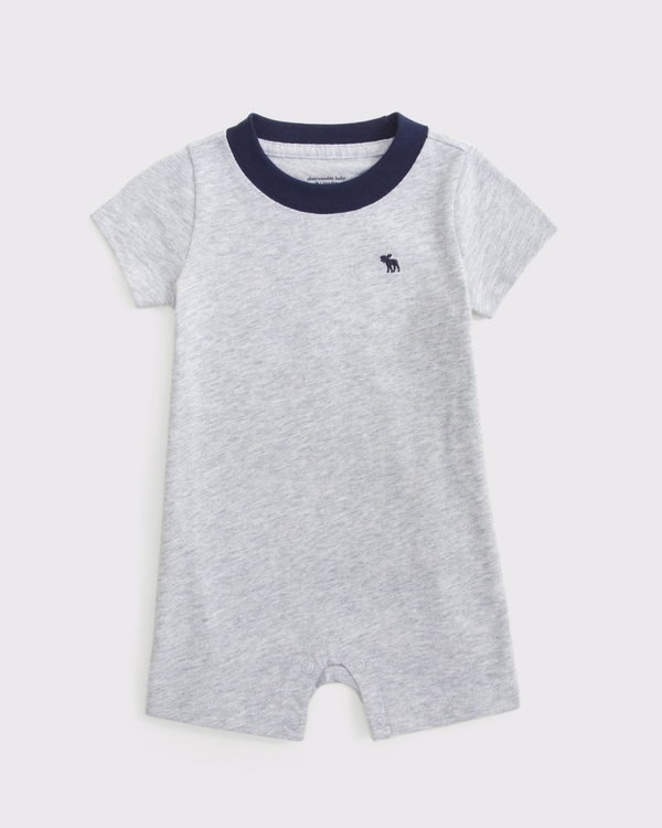 baby icon romper, Light Gray view 1