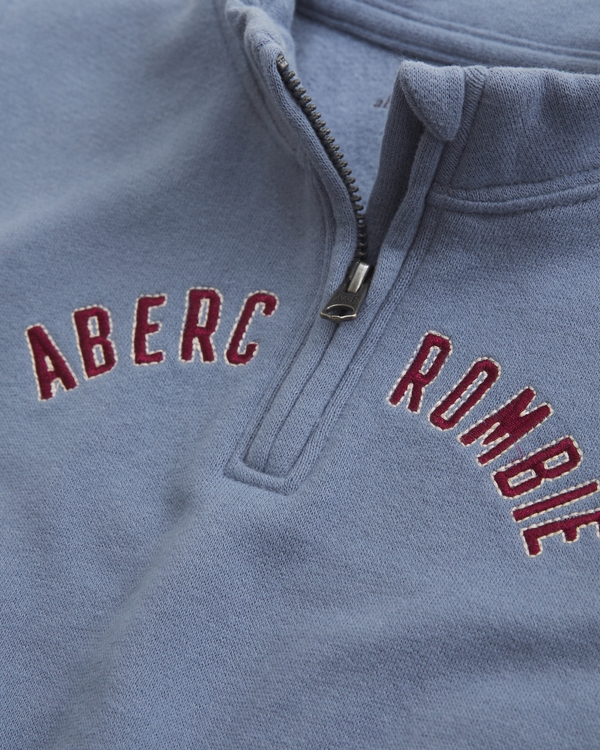 baby logo quarter-zip set, Slate Blue view 2