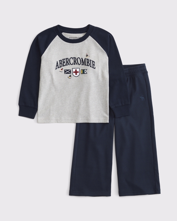 Abercrombie & Fitch toddler long-sleeve tee and pant set