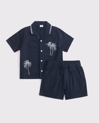 toddler short-sleeve shirt & shorts set