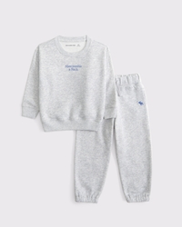 toddler essential logo crew sweatshirt set