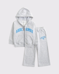 toddler logo full-zip hoodie set