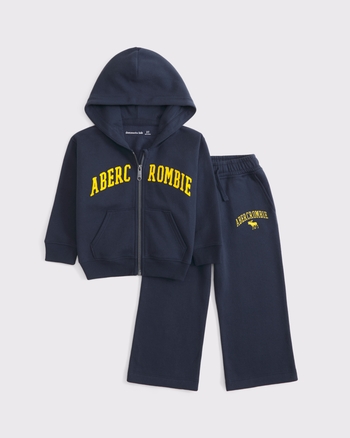 toddler logo full-zip hoodie set