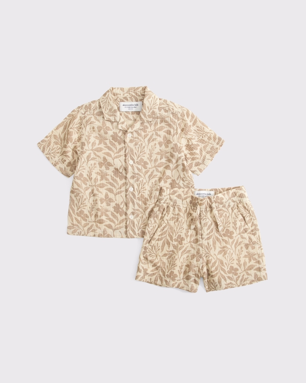 toddler gauze set, Light Brown Pattern view 1