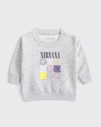 baby nirvana graphic crew sweatshirt from Abercrombie & Fitch - $26.97