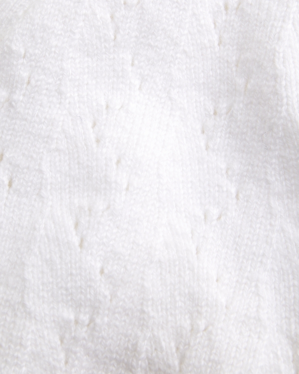 baby pointelle stitch cardigan, White view 2
