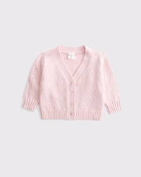 baby pointelle stitch cardigan