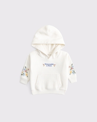 baby embroidered logo popover hoodie