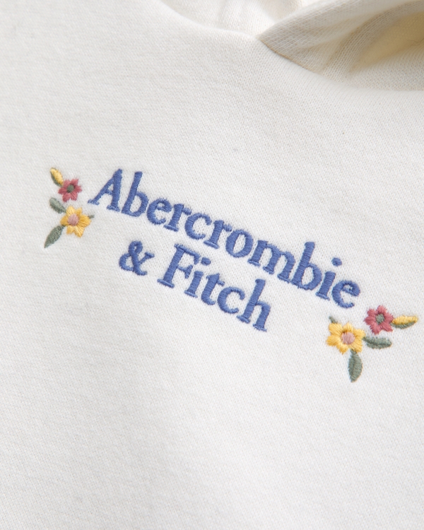 baby embroidered logo popover hoodie
