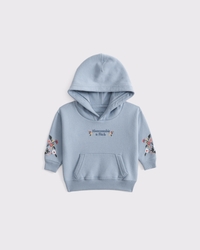 baby embroidered logo popover hoodie