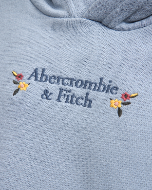 baby embroidered logo popover hoodie