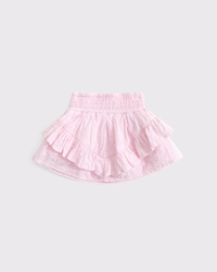 baby smocked waistband ruffle eyelet skort