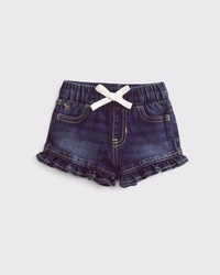 baby embroidered ruffle denim shorts