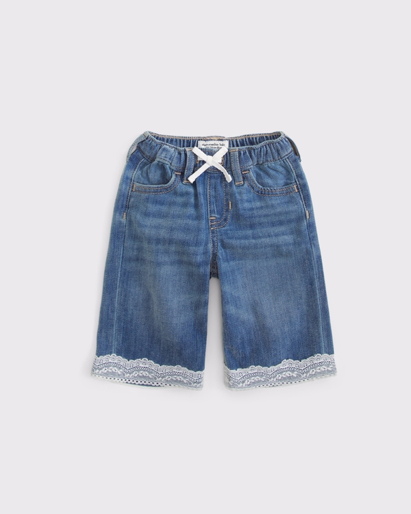 baby pull-on sweatpant jean, Medium Wash view 1