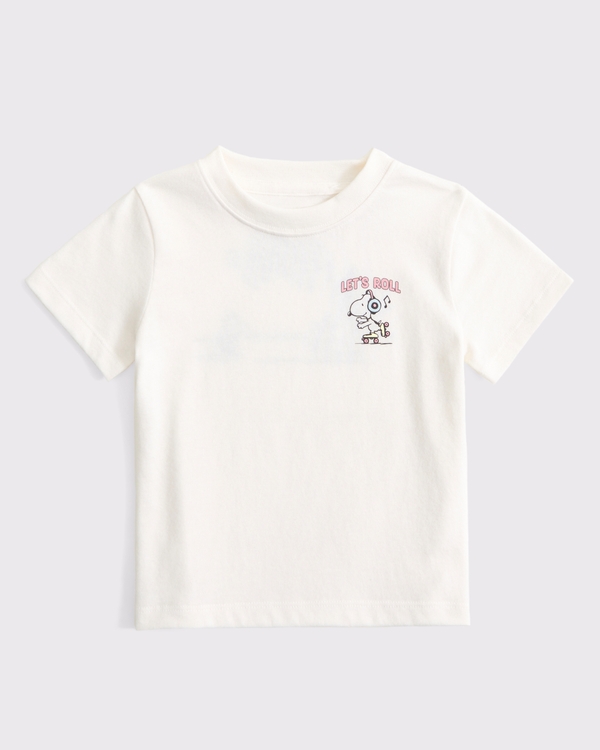 toddler snoopy graphic tee, Cream view 2