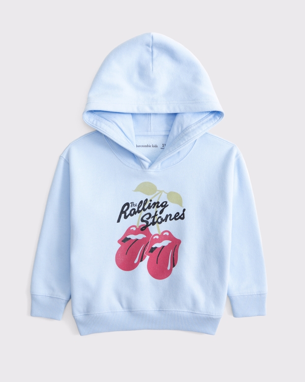 toddler rolling stones graphic popover hoodie, Light Sky view 2