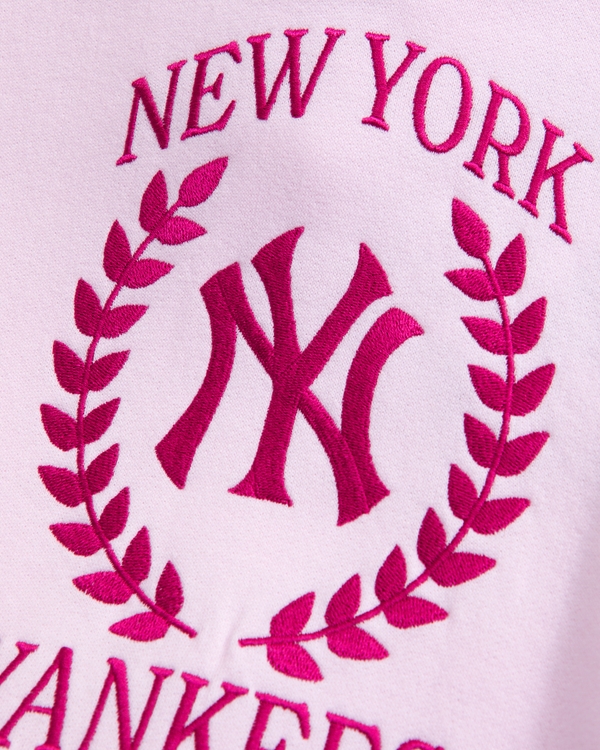 toddler new york yankees graphic popover hoodie, Powder Pink view 2